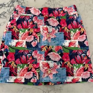 Kyodan Floral Patchwork Golf Performance Skirt Women’s XS Skort EUC